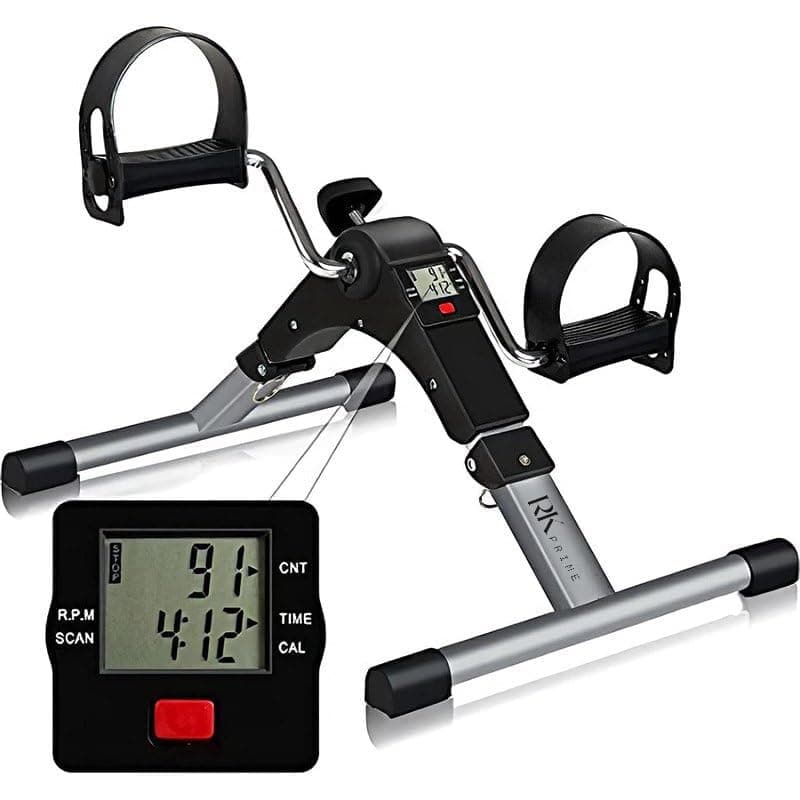 RK Prime™ Mini Cycle Pedal Exerciser – Under Desk Bike for Home & Office | Adjustable Resistance, LCD Display | Arm & Leg Workout | Non-Slip, Portable | Physiotherapy & Seniors