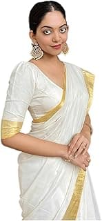 Yashika Women's Banarasi Kanjivaram Silk Woven Saree with Blouse Material|| Pongal Special South Indian kerala Sarees