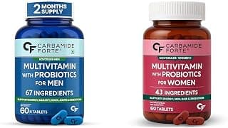 Carbamide Forte Multivitamin Tablet For Men For Immunity And Strength & Multivitamin Tablets for Women With 43 Ingredients | 60 + 60 Tablets