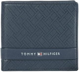 Tommy Hilfiger Men's Genuine Leather Passcase Wallet Berkane - Navy | High Capacity Bifold with 12 Card Slots, 2 Compartments & Id Window | Stylish Purse of Gents