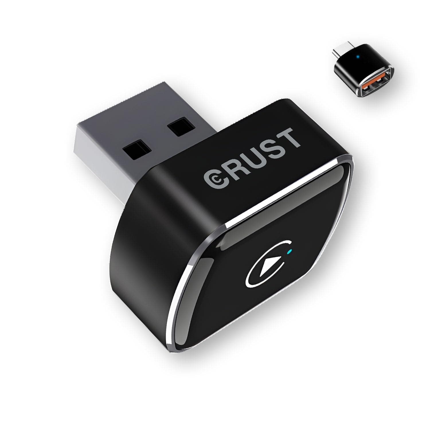 CRUST AutoLink W30 Wireless CarPlay & Android Auto Adapter Receiver | Wired to Wireless | BT 5.4 + Dual-Band Wi-Fi | Metal Body | for Cars with OEM Wired CarPlay/Android Auto | Car Accessories 2025