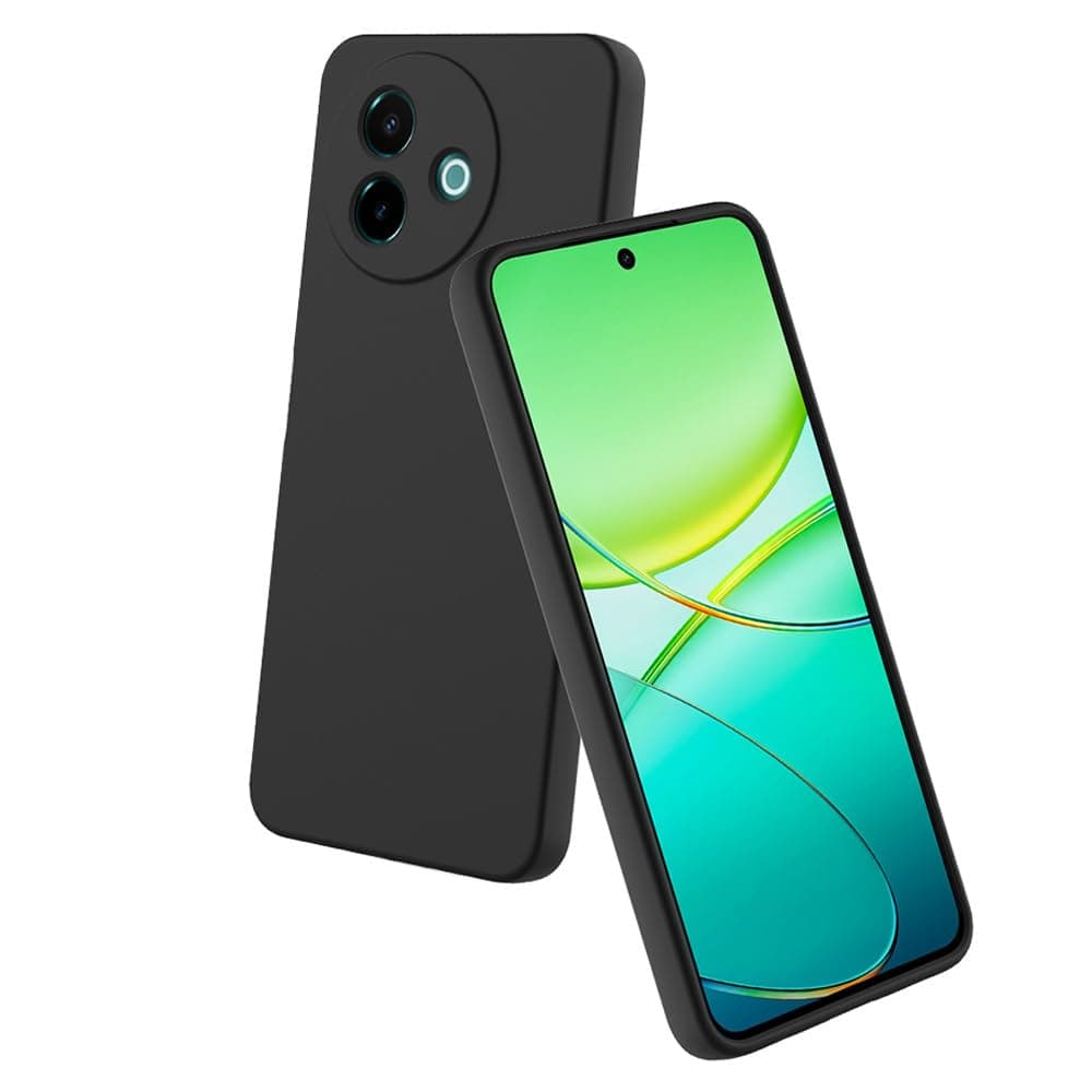 Amazon Brand-Solimo Mobile Cover for Vivo Y39 5G / Y300i 5G (Soft, Matte Finish Liquid Silicone Case & Flexible Back case), Black