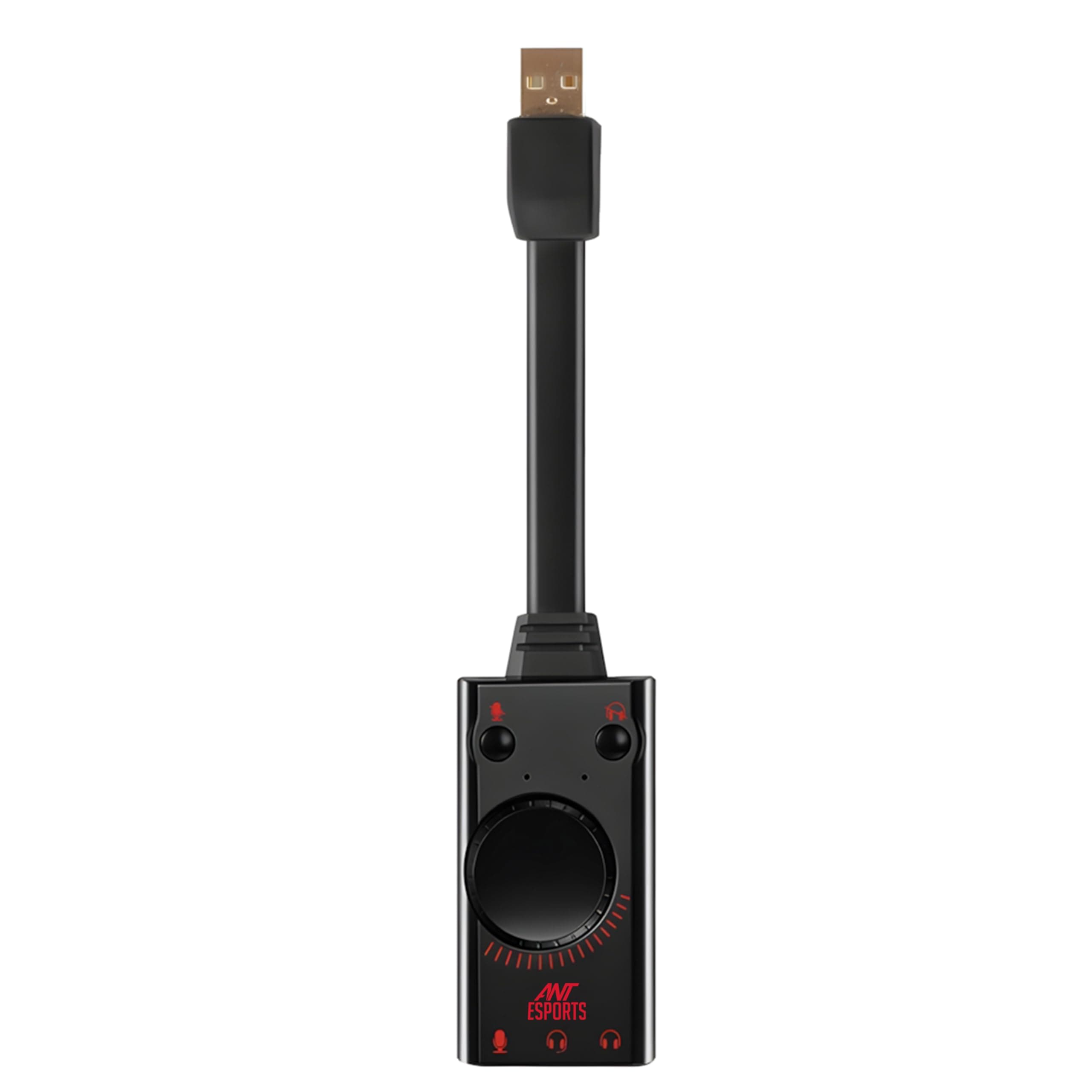 Ant Esports 7.1 USB Gaming Sound Card, 7.1 Channel External Audio Adapter Stereo Sound Card Converter 3.5mm AUX Microphone Jack for Gaming Headset Earphone PS4 Laptop Desktop Windows Mac OS Linux, Plug Play