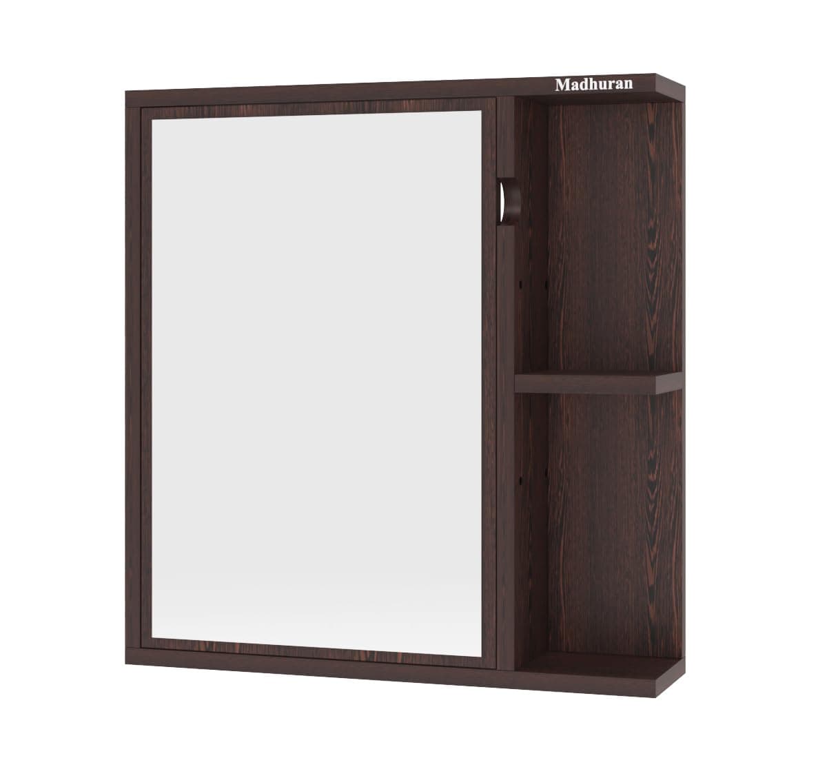 Madhuran Alfred Engineered Wood Wall Mounted Cabinet Mirror (Wenge Finish) Living Room Bedroom Bathroom Antique Furniture Holder Organisers Trending Aabinets Accessories Shelves