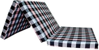 JY Dual Comfortable Reversible Foldable HD EPE Foam Single Bed Mattress 3 Fold for Travel, Picnic (Single Bed 72 X 36 X 2)
