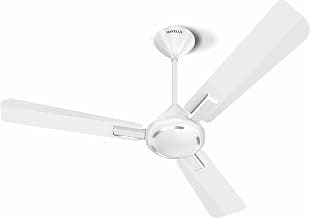 Havells 1200mm Ambrose Energy Saving High Speed Ceiling Fan|Premium Finish, Deco.Fan, Elegant Looks, High Air Delivery| 2 Yr Warranty by Brand | (Pack of 1, Chrome)