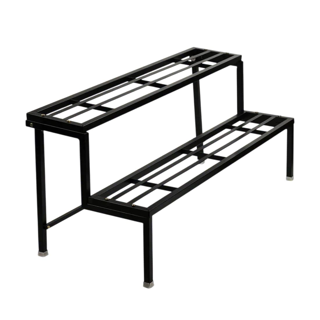 WANDCRAFT EXPORTS 2 Tier Metal Plant Stand for Home & Office | Heavy Duty Metal Planter Stand / Gamla Stand.