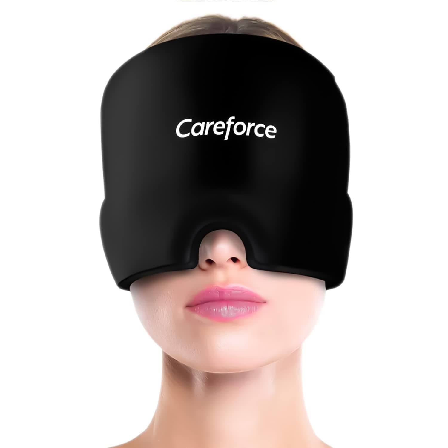 Careforce - Migraine Relief Cap For Migraines,Headaches,Sinuses,Tension Relief Headache Relief Cap For Men & Women -Black