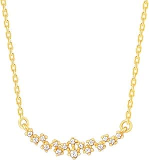 GIVA 925 Silver Rose Gold Zircon Studded Necklace | Gifts for Women & Girls