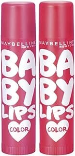 Maybelline New York Baby Lips Color Balm Combo Pack Lip Balm - Cherry Kiss + Berry Crush Lip Balms and Lip Care, Long-lasting Hydration, Lip Balm With SPF, Translucent color, Pack of 2 | 8gm