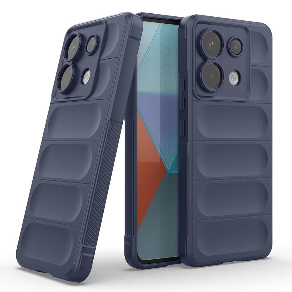 Amazon Brand - Solimo Mobile Cover for Mi Redmi Note 13 5G | Full Camera Protection | Liquid Silicon Case | Flexible Bumper Case for Mi Redmi Note 13 5G (Dark Blue)