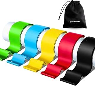 Loop Bands for Workout Set of 5 | Resistance Loop Natural Rubber Band for Men & Women | Therabands for Exercise, Stretching, Physical Therapy & Glute Training | Multi-Color Home & Gym Fitness