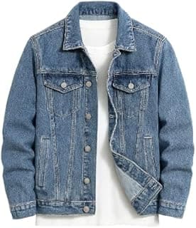 GRECIILOOKS Men’S Denim Jacket | Classic Regular Fit Jeans Jacket For Men | Stylish Branded Jackets For Men – Timeless Casual Wear