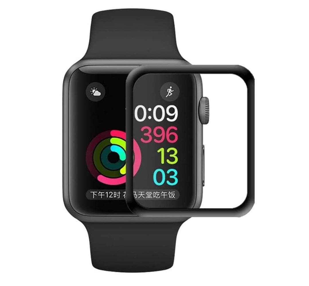 OBOE 44mm Full Glue 3D Anti-Scratch Tempered Glass Screen Protector Compatible for Apple Watch Series 5 & 4