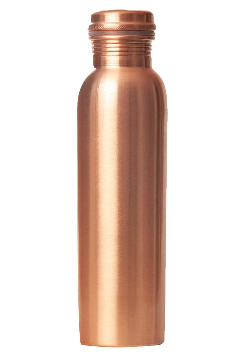 ANARO Pure Copper Water Bottle with No Joint and | Leak Proof & Rust Proof I Copper Bottle for Home, School & Office | Matte Finish (Plain, 1)