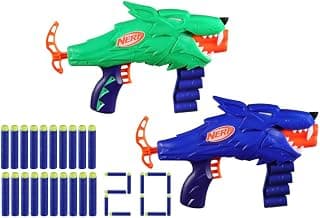 Nerf Wild Wolfpack - 2 Easy Play Blasters With Wolf Designs, 20 Elite Darts, Wolf Toys, Ages 6+