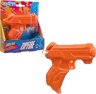 Nerf Super Soaker ZipFire Water Blaster - Orange | 97ml Water Tank | Water Blast Range - 20 feet| Pichkari for Outdoor Water Games | Branded Toy Pichkari for Holi Festival | for Kids 6+