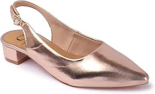 Carlton London Women's Textured Pointed Toe Block Heel Pumps