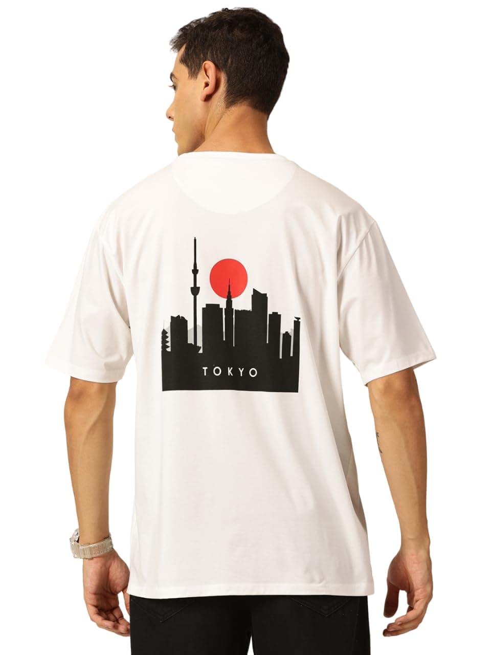 Thomas Scott Men Oversized Fit Graphic Printed Tshirt