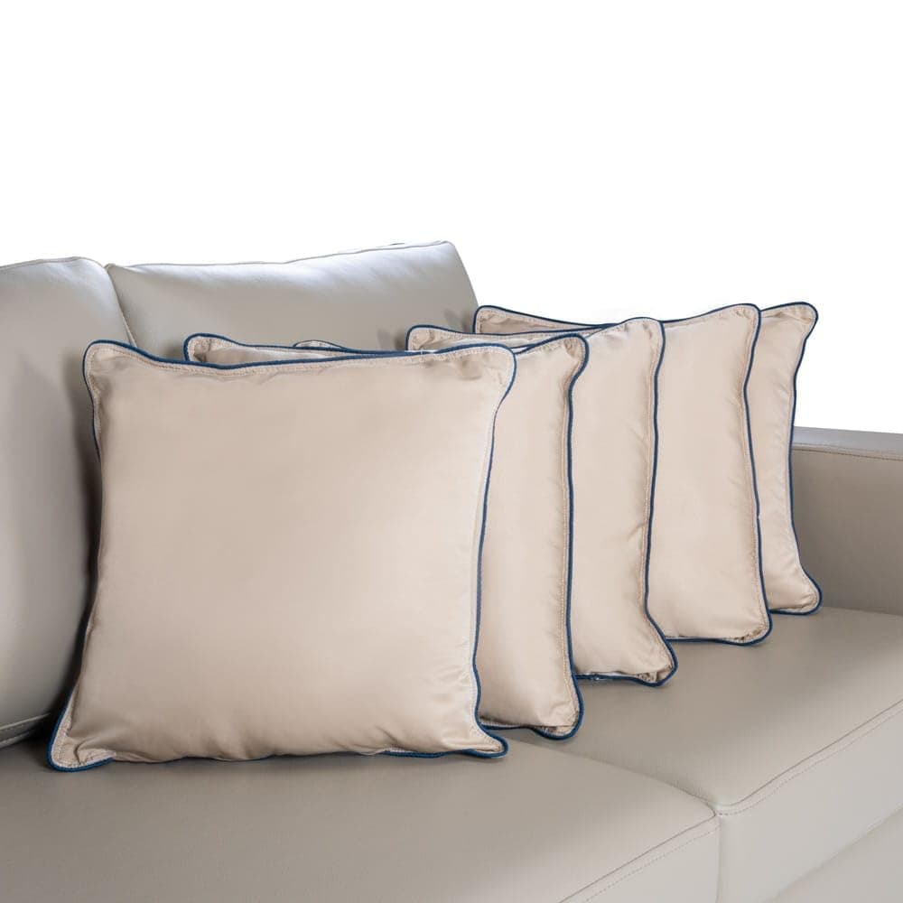 Wakefit Cushion | Pack of 5 | 20x20 Inch | Hollow Fiber Filling | Use with or Without Cover | for Sofa & Bed | Gentle Machine Wash | Taupe