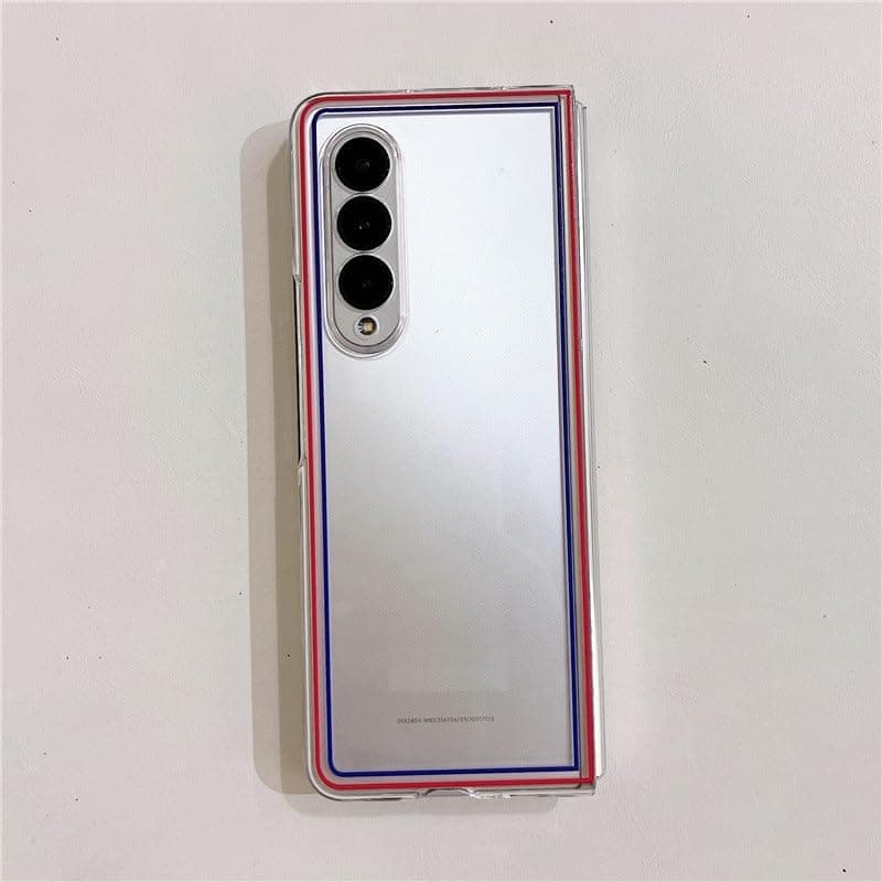 Case Creation Premium Matte Finish Hard Case for Samsung Galaxy Z Fold 3 Case, Ultra-Thin Hard PC Cover, Anti-Scratches, Full Body Protection, Wireless Charging Shockproof Cover (Striped)