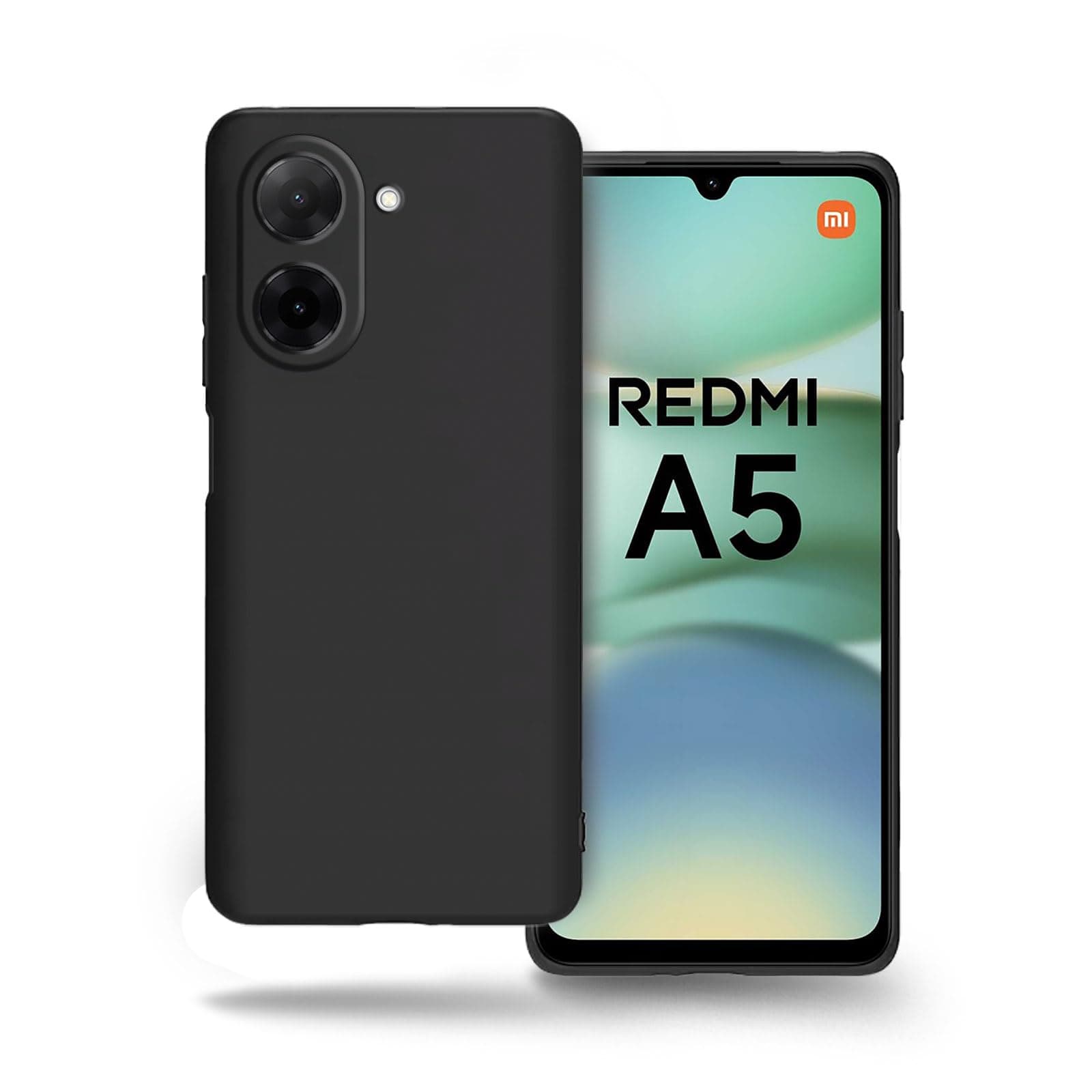 Amazon Brand - Solimo Protection Matte Finished Back Cover Case for Redmi A5 | Poco C71 | Rubberized TPU | Slim Thin Soft Flexible Touch Shockproof - Matte Black