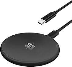 UNIGEN UNIPAD 200 Wireless Charger, 15W Qi Fast Wireless Charging Pad [Type-C to C Cable] Compatible with All Wireless Enabled Smartphones & Earbuds-Black