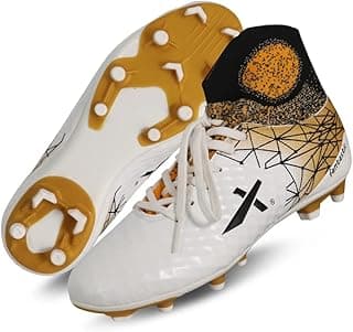 Vector X Fantastic Men's Football Soccer Shoes with PU Leather Upper + TPU Sole + Knitted Collar Rib Material for Outdoor Indoor Soccer Practising and Training Sports Shoe