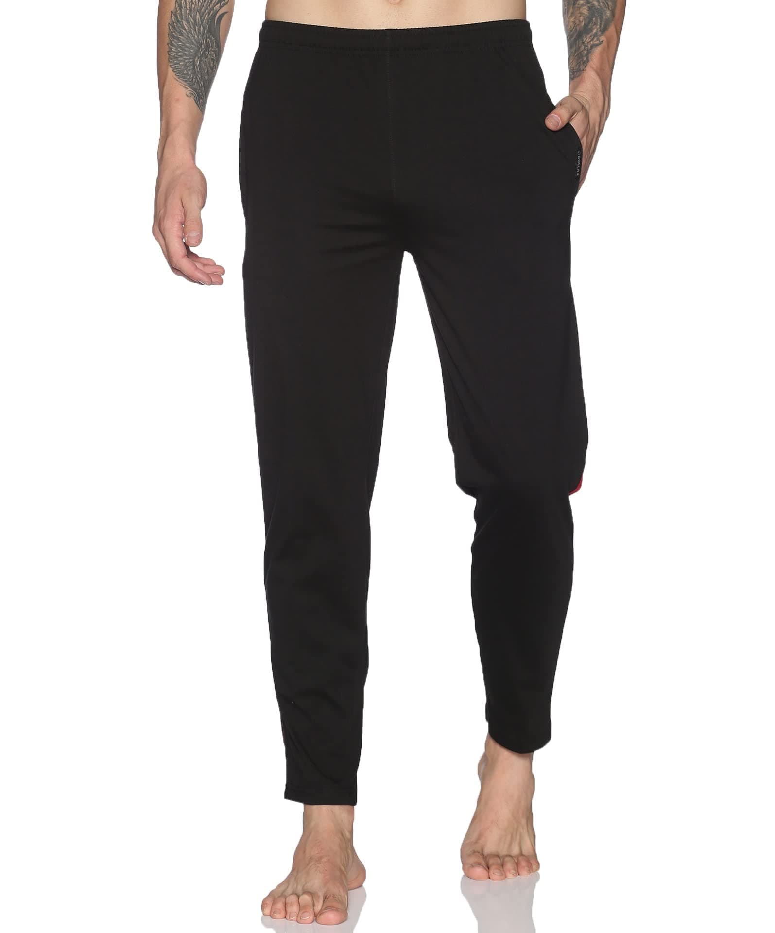 Dollar Cotton Rich Fabric Solid Men's Track Pant | Contrast net Folding | One Side Zipper Pocket with Label Branding | Self Waistband with Drawcord | Wide Array of Attractive Colours