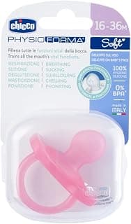 Chicco PhysioForma Soother for Babies (16-36 Months) | Baby Pacifier with Unique Shape to Support Baby's Breathing | Soft Silicon Material | BPA Free (Deep Pink)