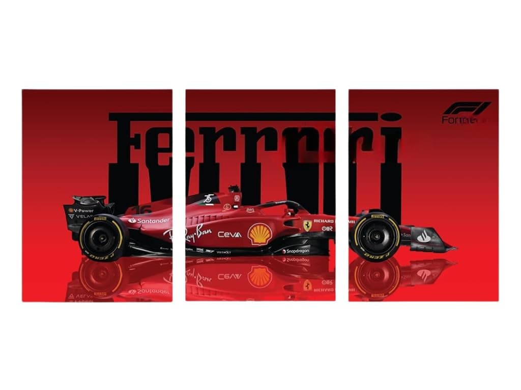Luxury Gift Ferrari Formula 1 Racing Car Wall Poster| Pack Of 3-8x12 inch (A4 Size-300GSM) Included Glue dots Wall Decor Posters Wall Art For Bedroom| Living Room| Office | Dining Room