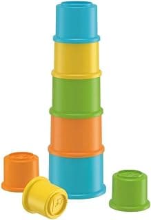 Fisher-Price Baby Plastic Stacking Cups ,Building Blocks( Multicolor ), 8 Pieces