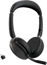 Jabra Evolve2 65 Flex USB-C UC Wireless Headset | Bluetooth Office Headset for Zoom, Google Meet & Webex | Hybrid ANC, Foldable Design