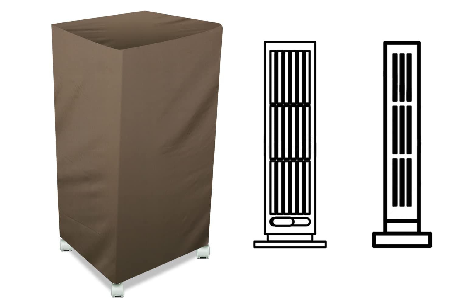 Stylista cooler cover compatible for Symphony Diet 3D - 55i 55 Liter Tower Cooler Beige Color