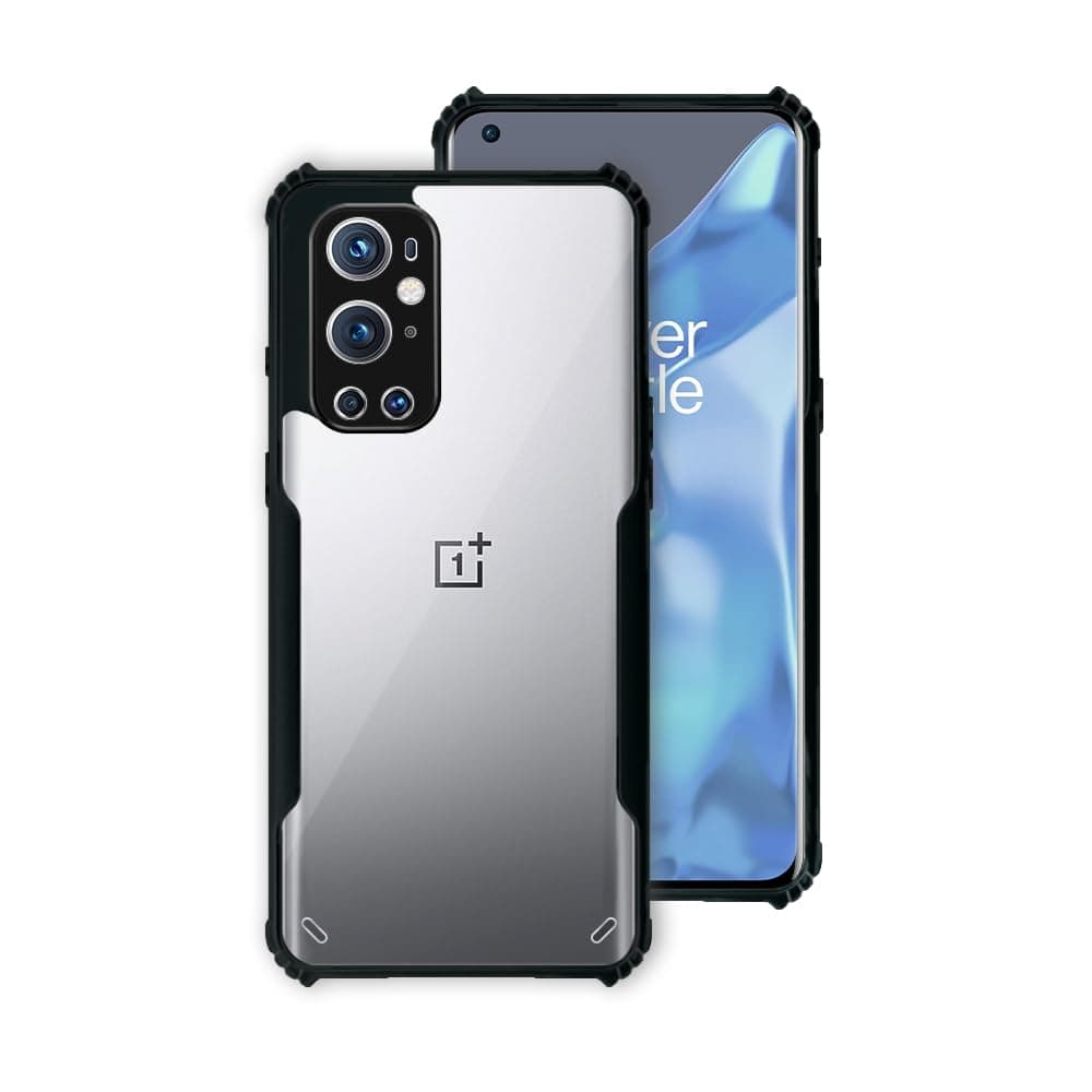 7SEVEN® Ipacky Back Cover for OnePlus 9 Pro 5G Mobile Back Case Shock Proof Design Camera Edges Protection Crystal Clear Phone Case Precise Cutouts Matte Black Soft Bumper Phone Cover