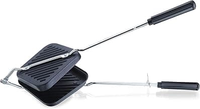 Anjali Non-Stick Grill Sandwich Toaster | Grill & Toast Sandwiches in Minutes | Double-Coated Non-Stick | Durable & Easy to Use | Black DGTS1