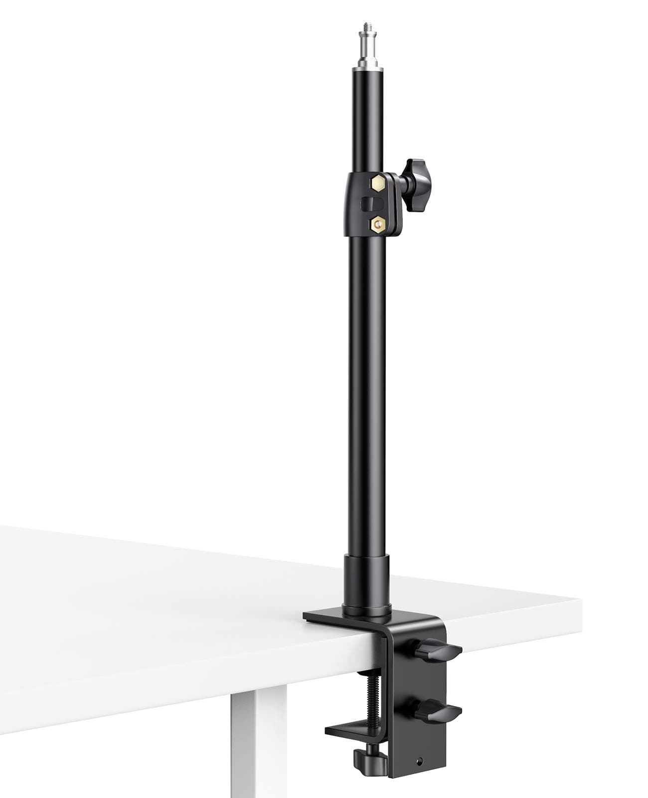 Dazzne Desk Mount Stand - 12.9-22inch Tabletop C Clamp Mount, Adjustable Aluminum Stand with Standard 1/4 Screw Tip for DSLR, Video & Panel Lights
