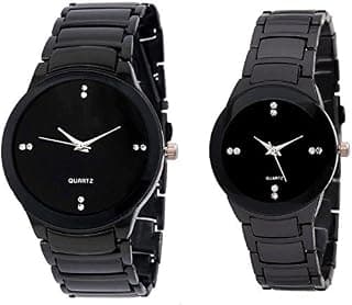 pass pass Black Dial Analog Watch for Men & Women – Stylish Couple Watches