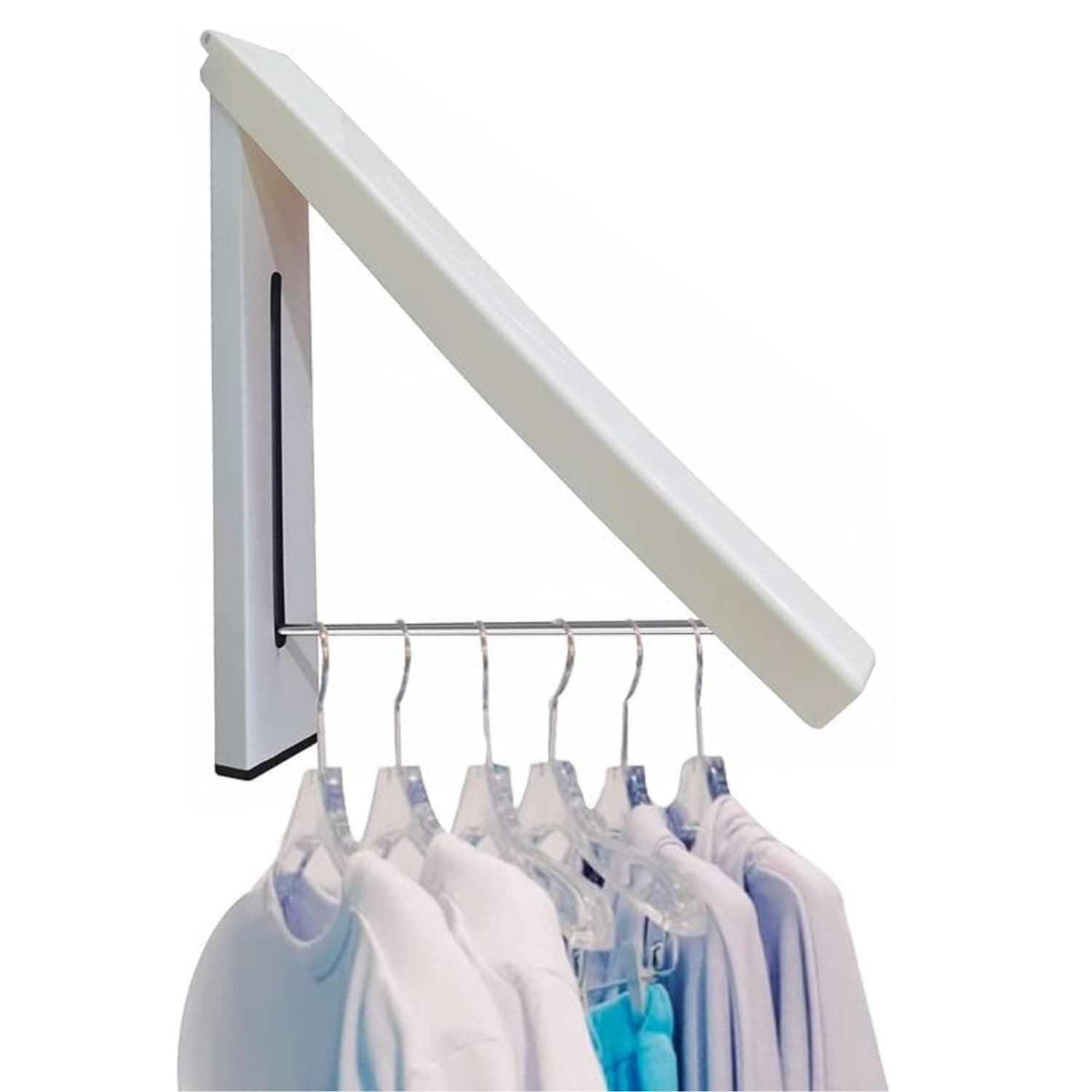 TOP-TIER TOOLS Stainless Steel Wall Mounted Cloth Hanger/Hanging Organizer Rack, 1 Count,Multicolor