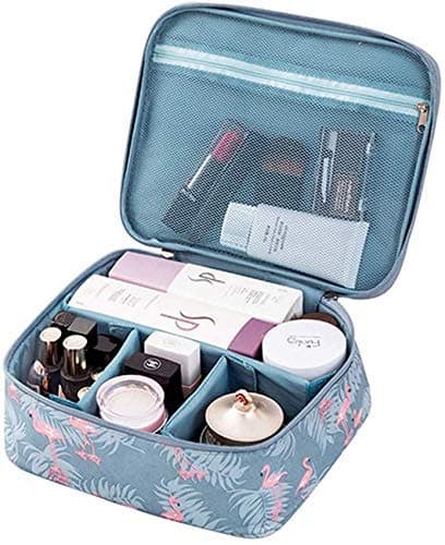 FASTUNBOX (Label) Striped 18 Cms Cosmetic Pouch (M_5058077885179_Blue)