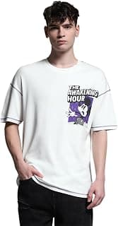 JACK & JONES Men's Cotton Cartoon Oversized Fit T-Shirt