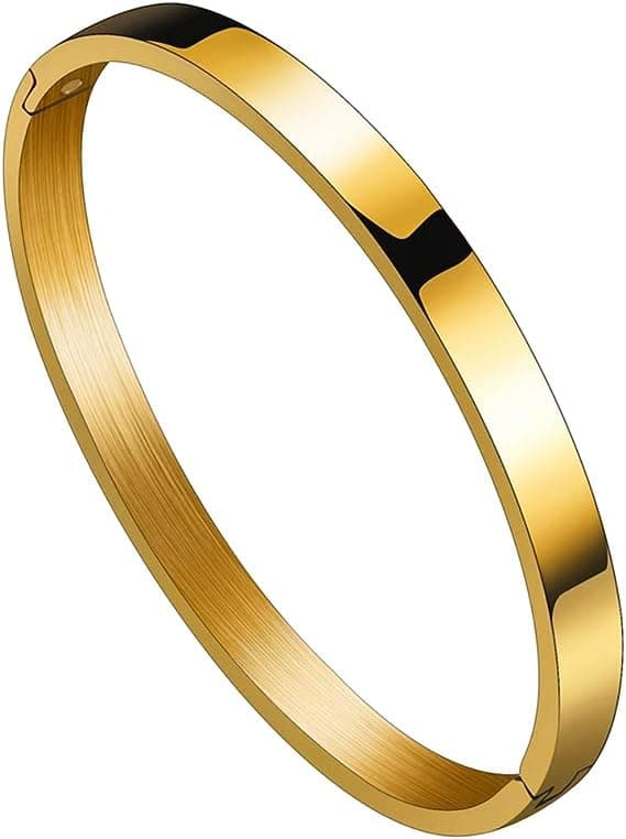 MIAMI Bracelet for Men gold Stylish Boys brother boyfriend gents/Fashion Gold for men/golden Bracelets for Metal/Stainless Steel Kadas Bracelet valentine Gift open kada M355