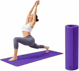 CRAE Premium EVA Yoga Mat for Women & Men | Anti-Slip Exercise & Gym Mat for Home Workouts | Lightweight & Durable | 4 mm (Purple)