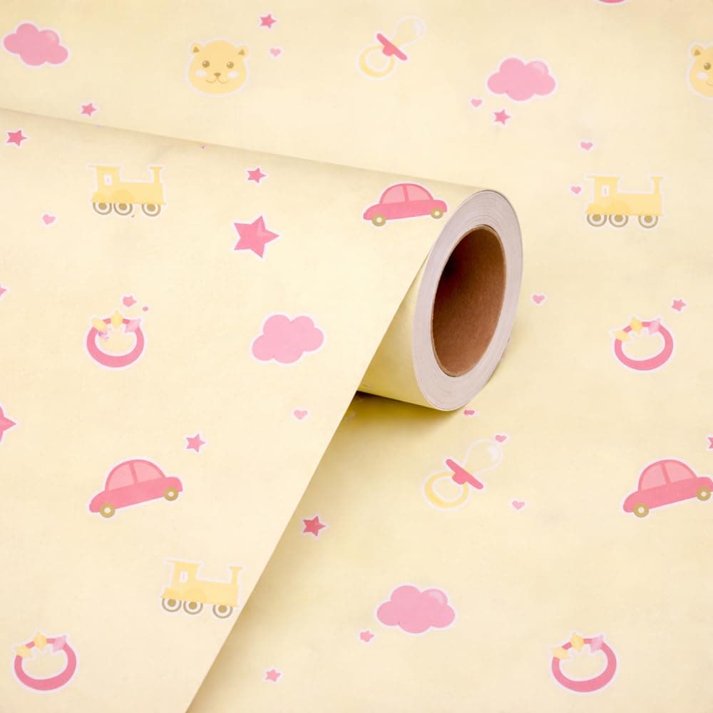 Yellow Kids & Circle Textured Kids Room Wallpaper | Peel & Stick Self Adhesive | Waterproof Removable PVC Vinyl | Baby Boy Room Decoration 16 x 240 Inch