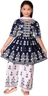 Generic Embroidered Kurta with Palazzo and Dupatta - Perfect for Wedding, Festivals, Wear
