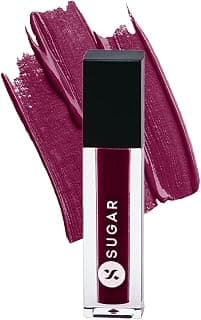 SUGAR Cosmetics Smudge Me Not Liquid Lipsticks for Women | Transferproof & Waterproof | Lasts 12+ Hours | Matte Lipstick | 1.1ml - 08 Wine And Shine