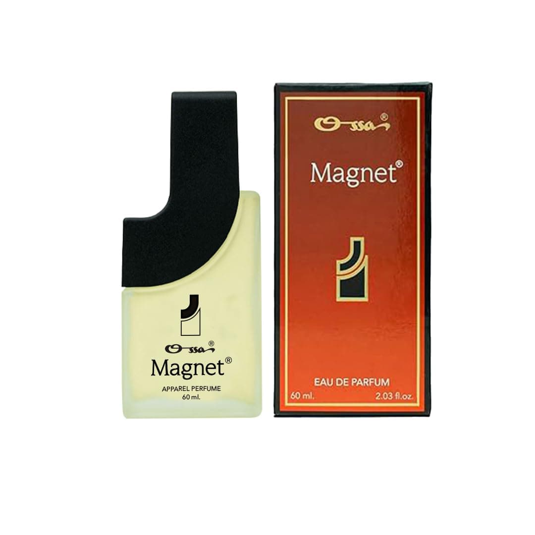 Ossa Magnet Apparel Perfume for Men and Women, 60ML With Lemon, Mandarin, Cardamom, Woody, Patchouli Notes|Long Lasting Fragrance |Premium Perfume|Timeless Classic for Every Occasion And All-Day