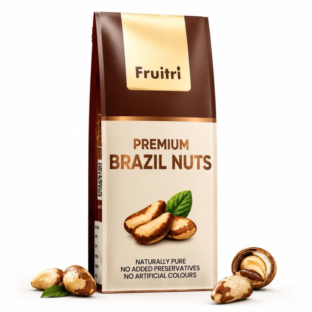 Fruitri Premium Exotic Brazil Nuts 100g | Natural, Raw | Rich in Selenium, Vegan, Keto, Paleo-Friendly | Sustainably Sourced Brazilian Nuts from the Amazon Rainforest