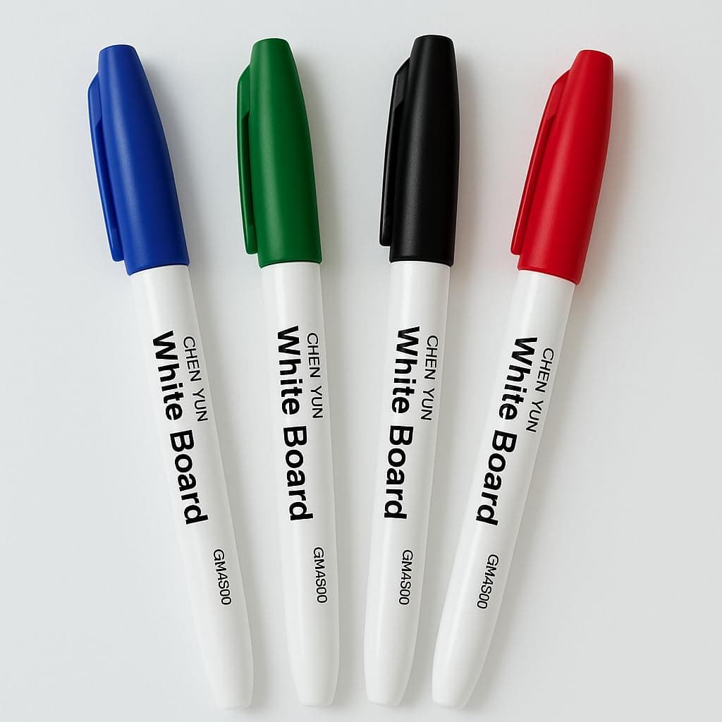 AccuPrints Pack of 4 White Board Markers for White Board Dry Erase Markers Fine Tip Low-Odor Whiteboard Markers for Kids Teacher Supplies