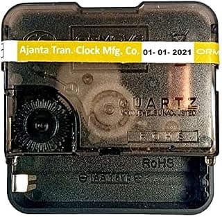 Ajanta Mfg. Quartz Plastic Ticking Movement Machine Only for Wall Clock (Black)